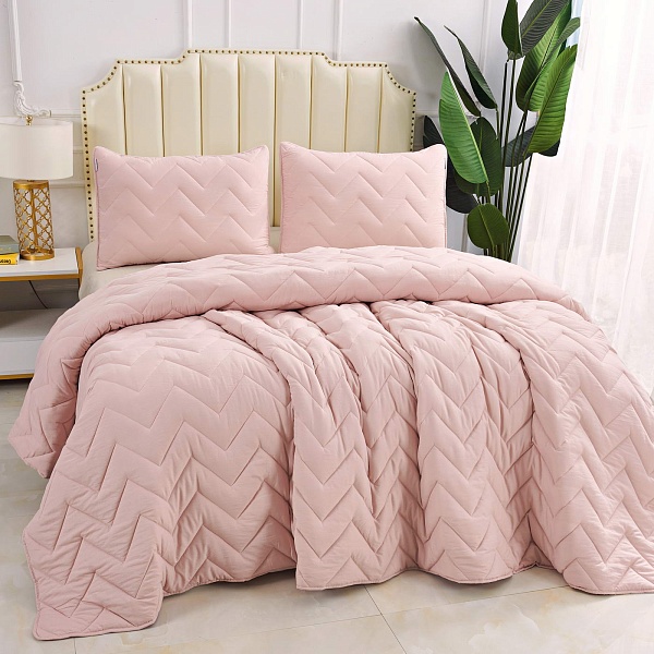 Комплект покрывало и наволочки 230 х 250 см Sofi de Marko Робби пепельно-розовый