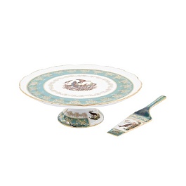 Тортница с лопаткой 32 см Roman Lidicky Фредерика Охота зелёная