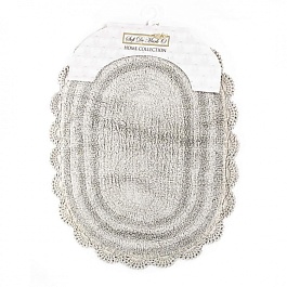 PAMELLA (серая) Коврик для ванной кружевной 50х70см