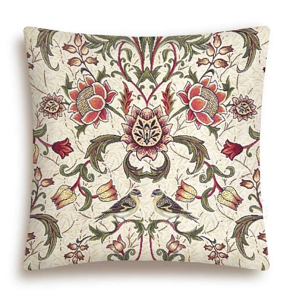 Подушка 45 х 45 см Le Gobelin Моррис Ловцы клубники бежевая