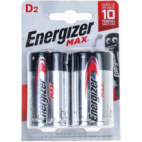 Батарейка  Energizer MAX размер D/LR20 FSB2/ 2 шт