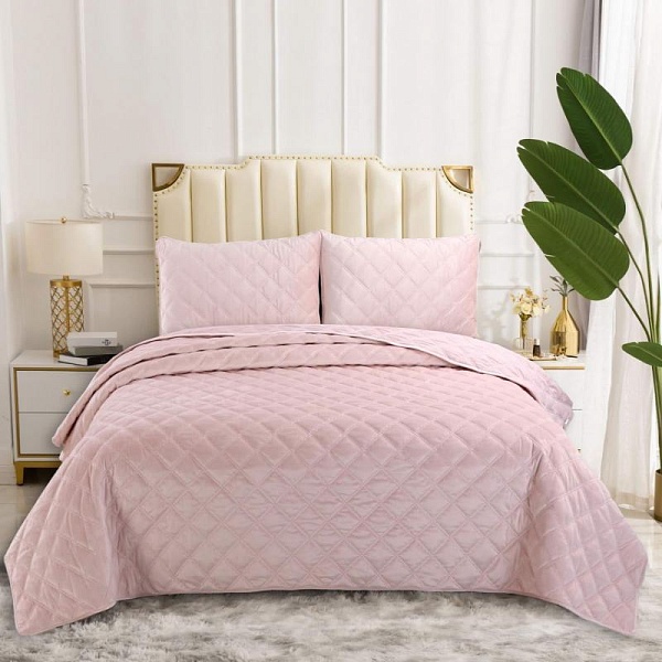 Комплект покрывало и наволочки 230 х 250 см Sofi de Marko Офира пудровый