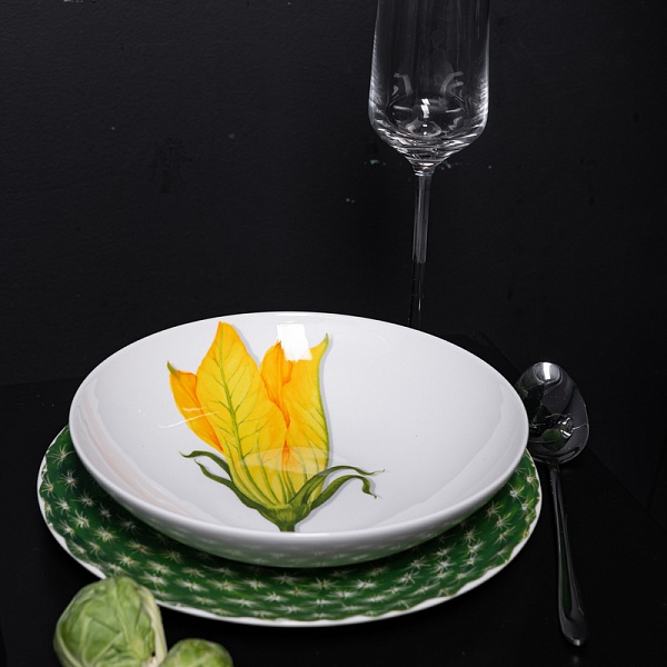Тарелка суповая 20,5 см Taitu Freedom Vegetable жёлтый