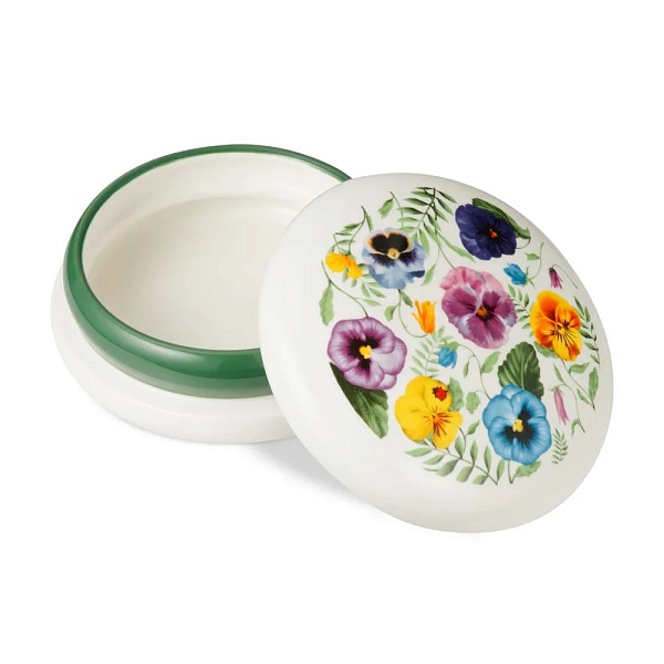 Шкатулка фарфоровая в форме макаронс My Ceramic Story Анютины глазки