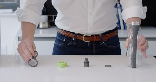 Эко-бутылка Black+Blum Eau Good duo с фильтром черная