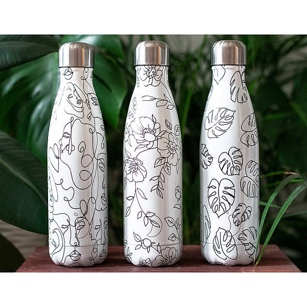 Термос 500 мл Chilly's Bottles Line drawing leaves
