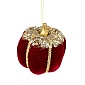 Украшение подвесное Тыква 8 см Азалия красное