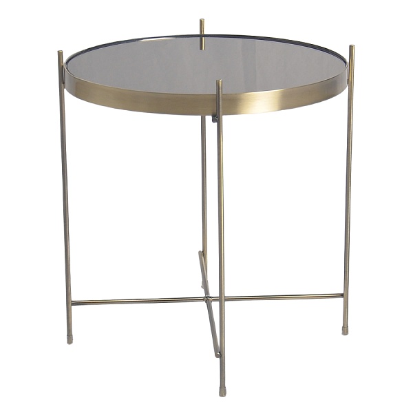 Стол josen, D42,7 см, коричневый/бронза