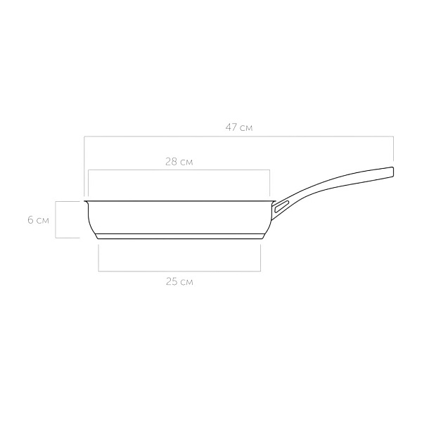 Сковорода с антипригарным покрытием, 28 см ODRI