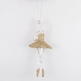 Украшение подвесное Балерина 7 x 17 см Азалия прозрачный/шампань