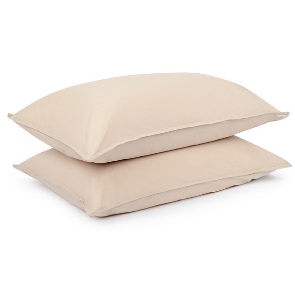 Набор наволочек из органического стираного хлопка 70 x 50 см Tkano Essential 2 шт бежевый
