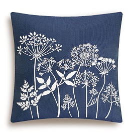 Подушка 45 x 45 см Le Gobelin Травинки синяя