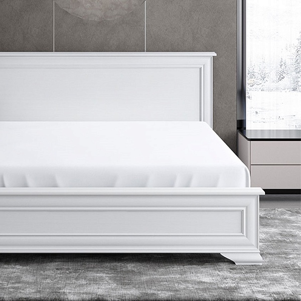 Простыня на резинке 160х200х25 см Soft Silver, альпийский снег