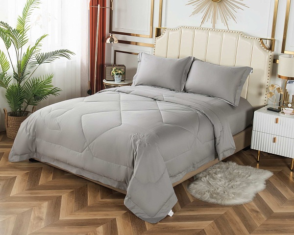 Комплект постельного белья евро Sofi de Marko Нельсон №9 серый