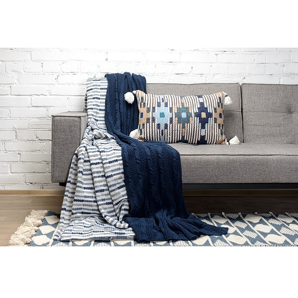 Покрывало 230 х 250 см Tkano Essential голубая полоска