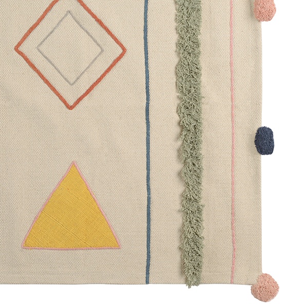 Ковер из хлопка в этническом стиле Птицы Tkano Ethnic 160 х 230 см