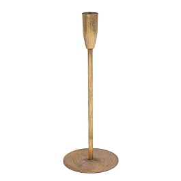 Подсвечник металлический 26 см Азалия золотой