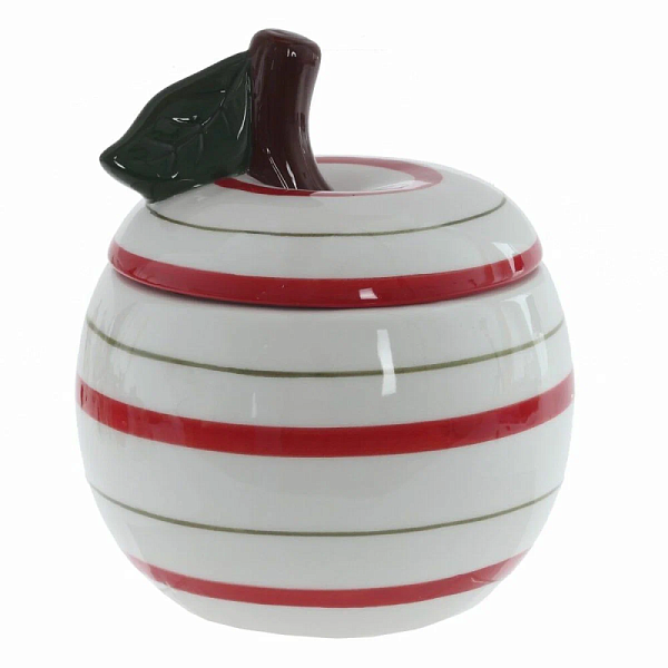 Конфетница 600мл Яблоко 14,5 см, красный