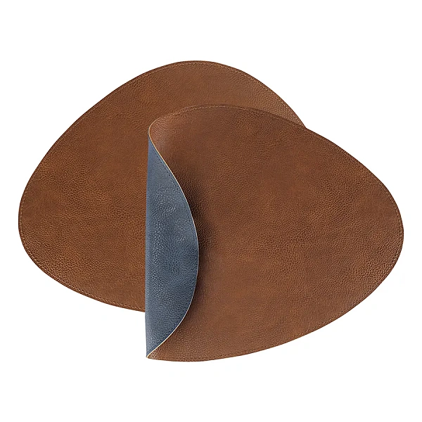 Набор салфеток сервировочные  4шт 33 х 41 см, Drop синий/коричневый