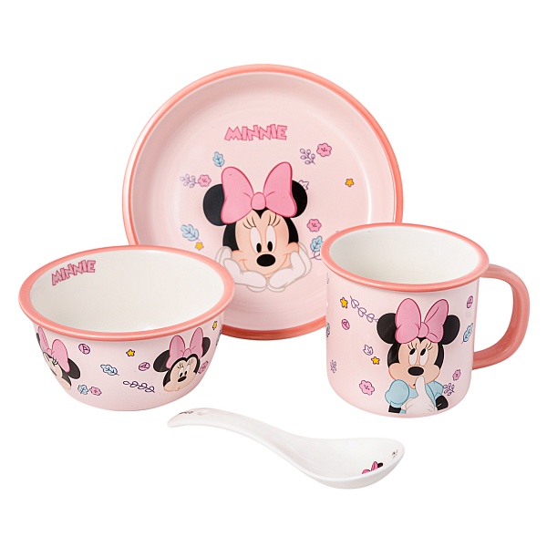 Набор посуды Минни Маус, розовый
