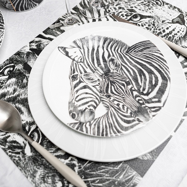 Тарелка десертная 22 см Taitu Wild Spirit Zebra
