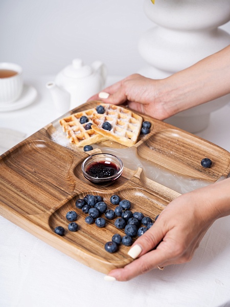 Менажница "Квадро" 35 см, жемчуг