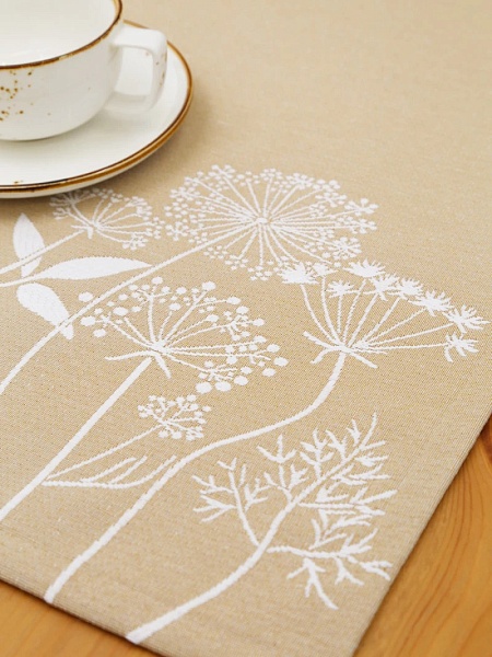 Дорожка 44 х 130 см Le Gobelin Травинки бежевая