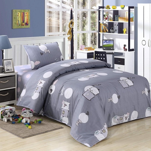 Комплект постельного белья детский Sofi de Marko Пигги серый