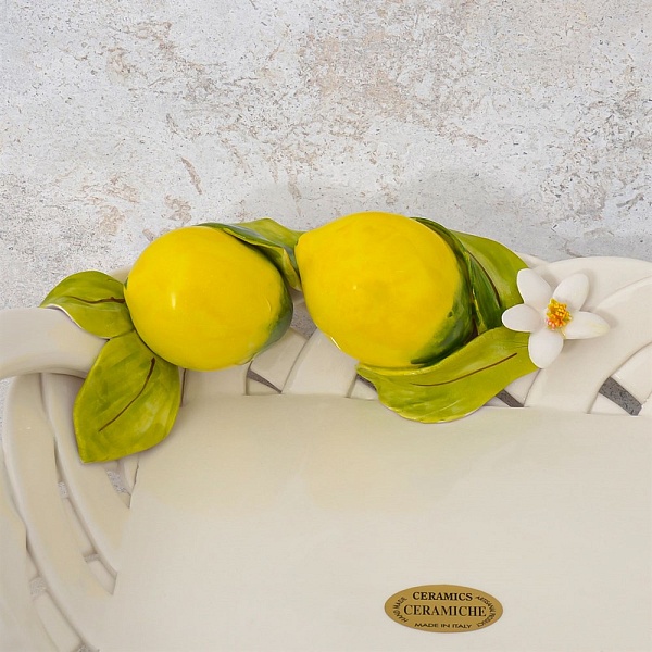 Поднос прямоугольный с ручками 31 х 21 см Orgia Лимоны
