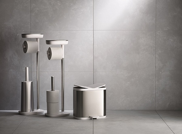 Набор держатель для туалетной бумаги с подставкой EasyStore + ёршик для унитаза Flex