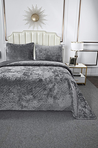 Патрисия (серая) Покрывало 160х220