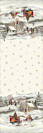 Дорожка 44 х 180 см Le Gobelin Новогодние каникулы серебро