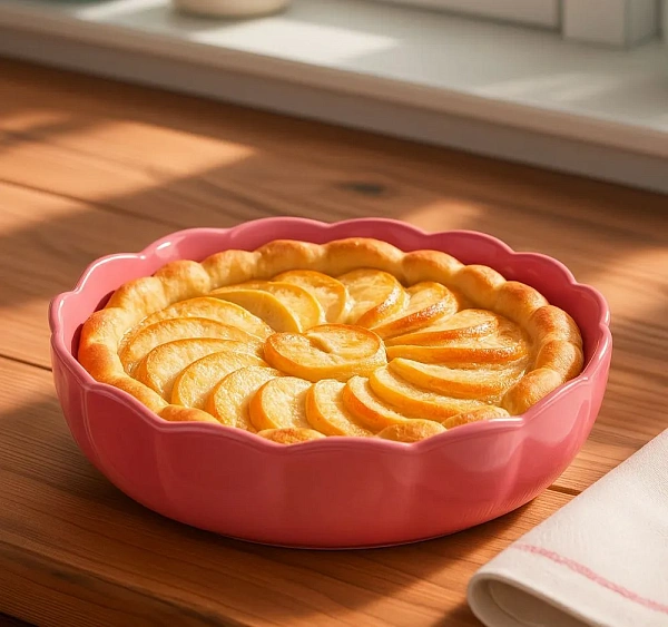 Форма для выпечки круглая 27 см, розовый