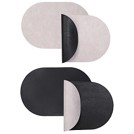 Набор салфеток сервировочных 4шт Pool, 30х45 см, черный светло-серый