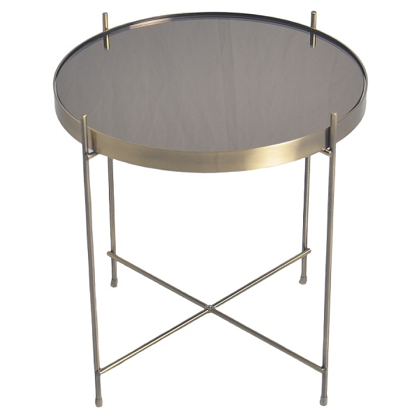 Стол josen, D42,7 см, коричневый/бронза