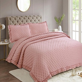 Комплект из покрывала и двух наволочек 230 х 250 см Sofi de Marko Фрау пудровый 