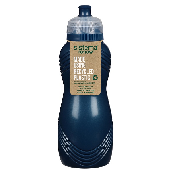 Бутылка для воды 600 мл Sistema Renew синий