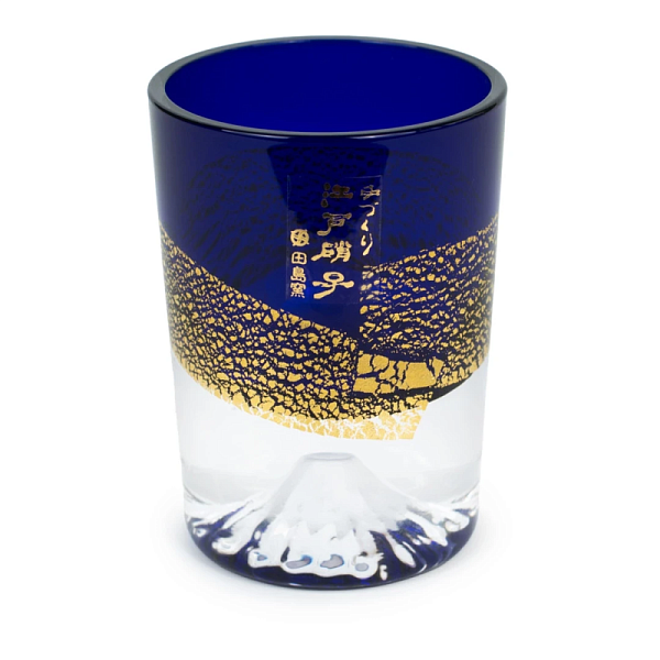 Рюмка Gold Leaf Fuli Chilled Sake Shot Glass Blue  85 мл