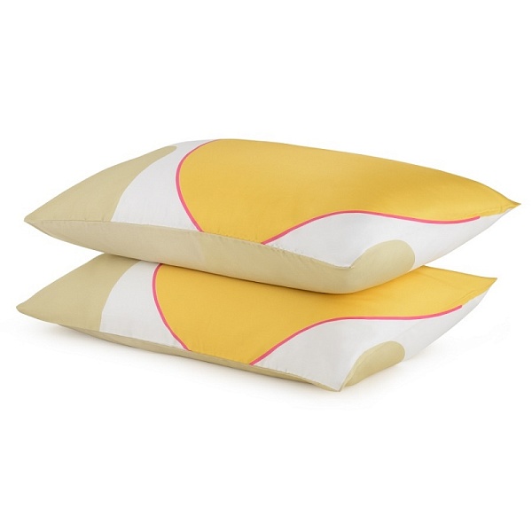 Набор из двух наволочек из сатина с авторским принтом Tkano Freak Fruit 50 х 70 см