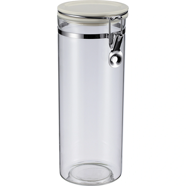 Банка для сыпучих продуктов с замком  Regent inox Linea Desco 1,5л 
