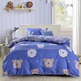Комплект постельного белья детский Sofi de Marko Зоомир синий