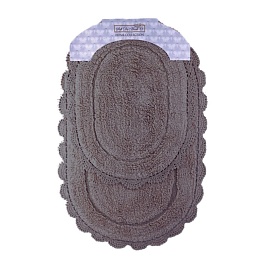MELINDA (мокко) Набор ков. для ванной кружевной 60х100 и 50х70