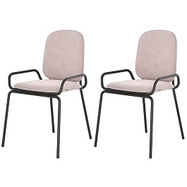 Набор стульев Latitude Ror Double Frame 2 шт велюр чёрный-розовый