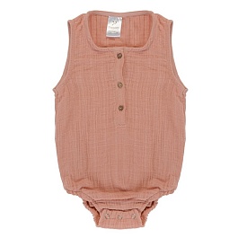 Боди из хлопкового муслина 9-12 M Tkano Essential пыльная роза