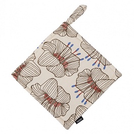 Прихватка из хлопка Tkano Prairie Цветы бежевый