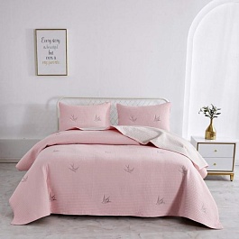 Комплект покрывало и наволочка 160 х 220 см Sofi de Marko Жаклин пепельная роза