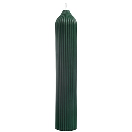 Свеча декоративная 25,5 см Tkano Edge тёмно-зелёный