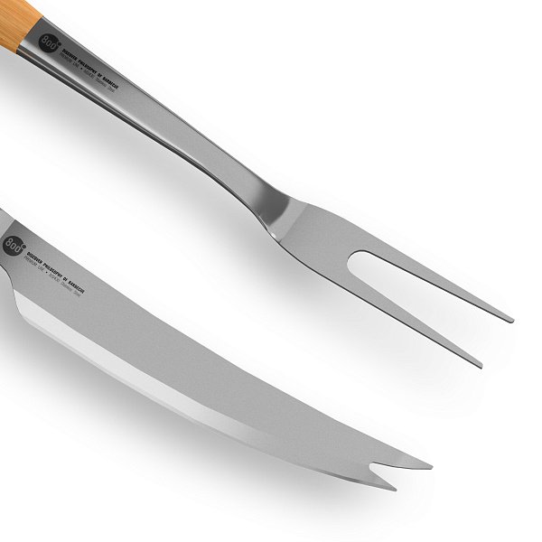 Подарочный разделочный набор вилка и нож 800 Degrees Barbecue Trancher Set