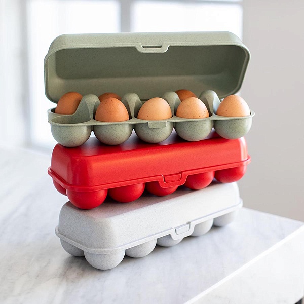Коробка для яиц Koziol Eggs To go organic серый