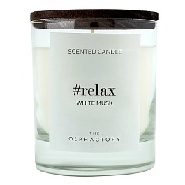 Свеча ароматическая Ambientair The Olphactory relax black Белый мускус